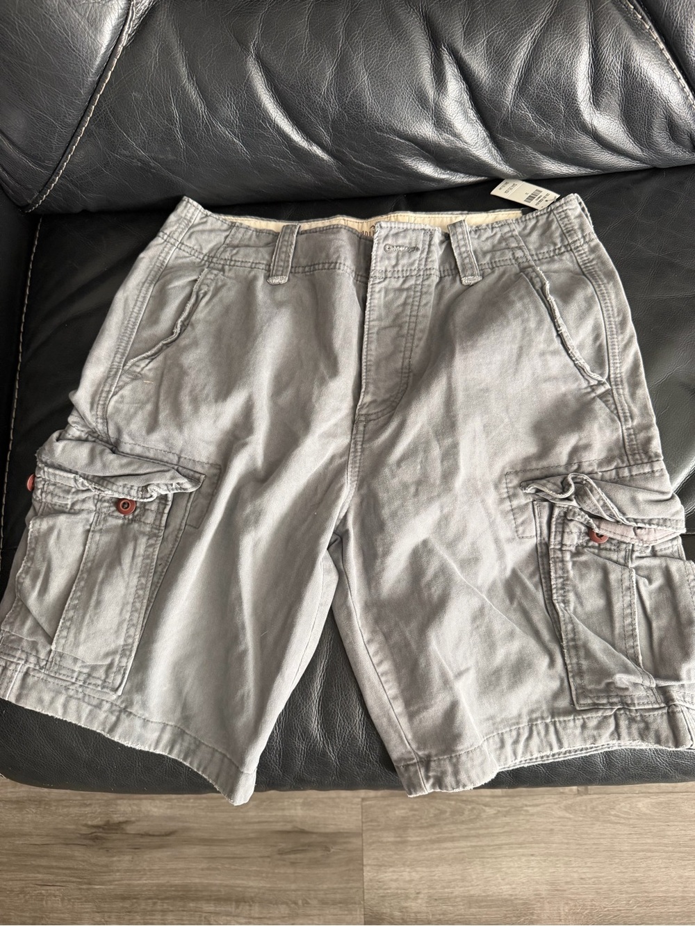 Hollister Men's Light Gray Cargo Shorts